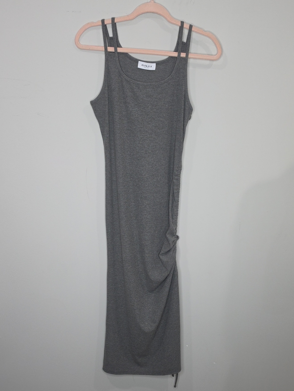Gilli Double-Strap Maxi Dress Charcoal